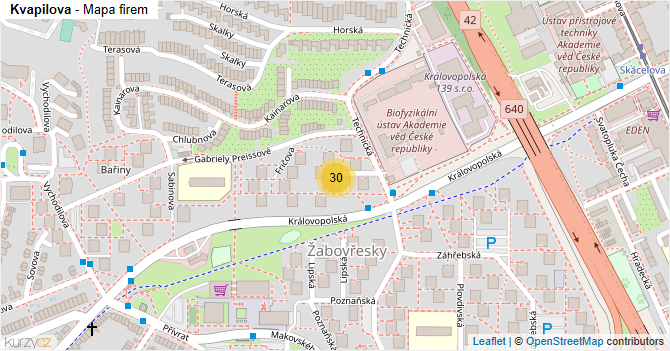 Kvapilova - mapa firem