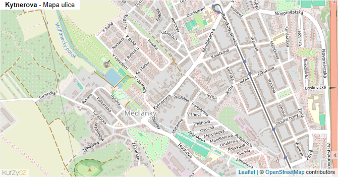 Kytnerova - mapa ulice