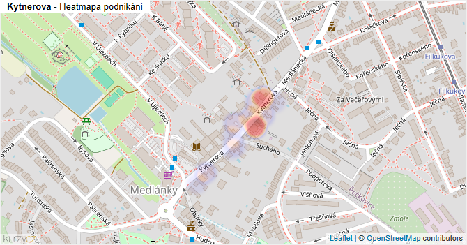 Kytnerova - mapa podnikání