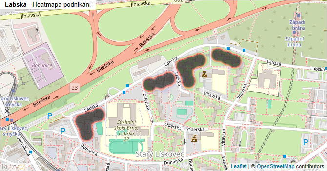Labská - mapa podnikání