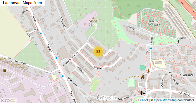 Lacinova - mapa firem
