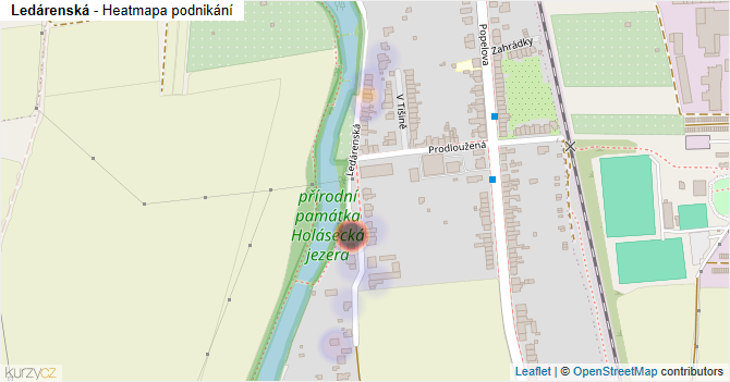 Ledárenská - mapa podnikání