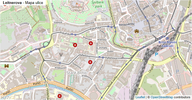 Leitnerova - mapa ulice