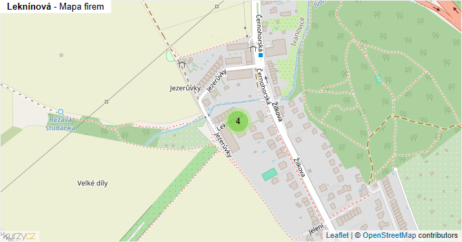 Leknínová - mapa firem