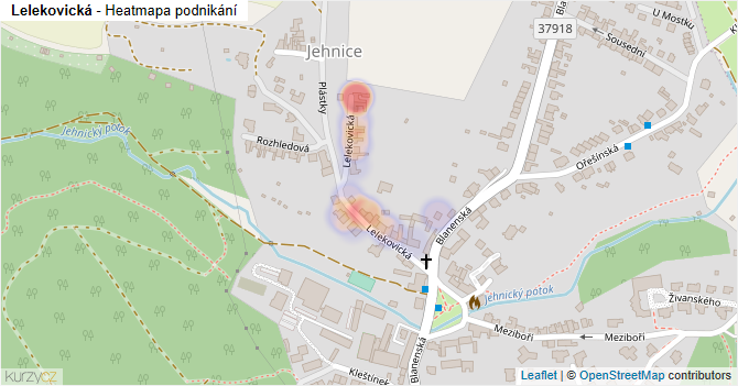 Lelekovická - mapa podnikání