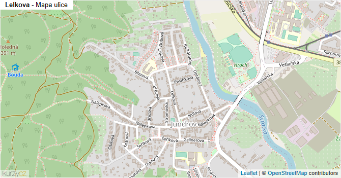 Lelkova - mapa ulice