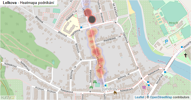 Lelkova - mapa podnikání