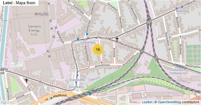 Letní - mapa firem