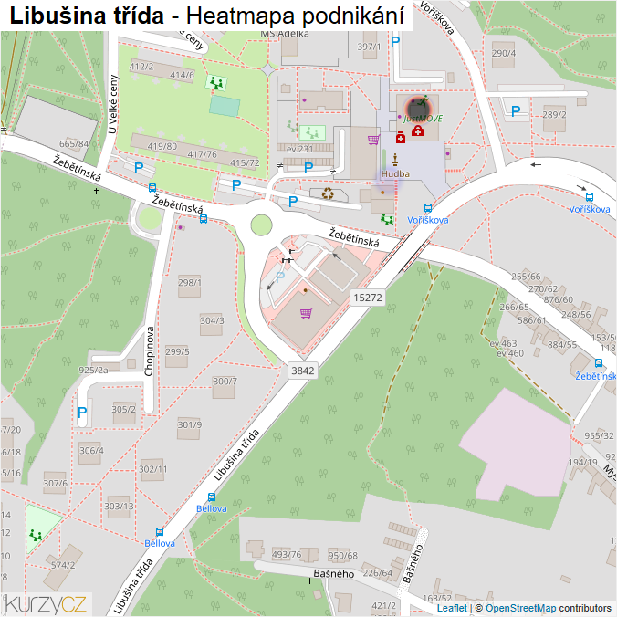 Mapa Libušina třída - Firmy v ulici.