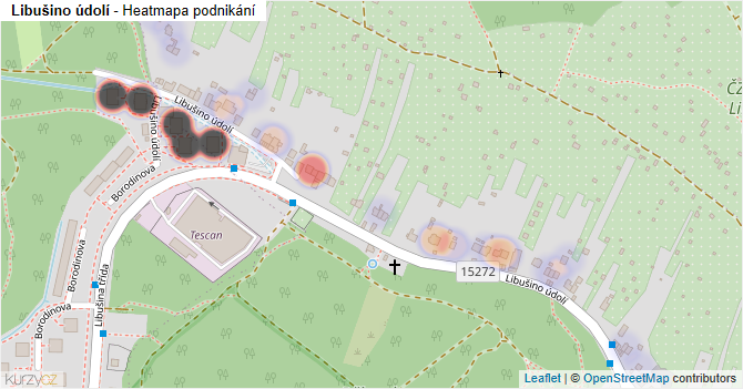 Libušino údolí - mapa podnikání