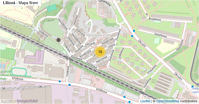 Liliová - mapa firem