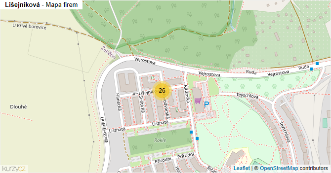 Lišejníková - mapa firem