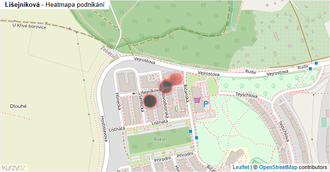 Lišejníková - mapa podnikání
