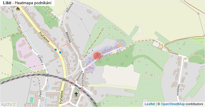 Liští - mapa podnikání