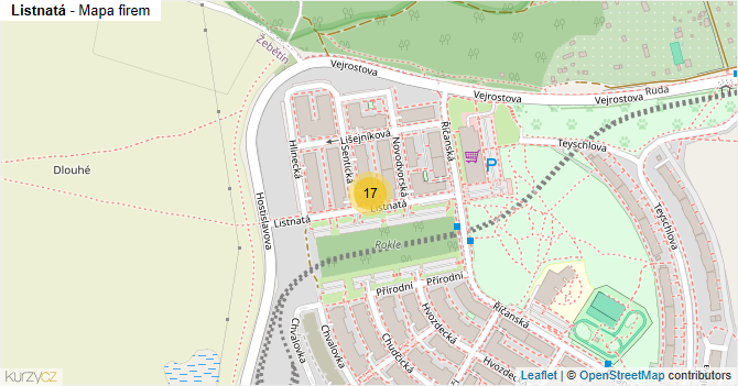 Listnatá - mapa firem