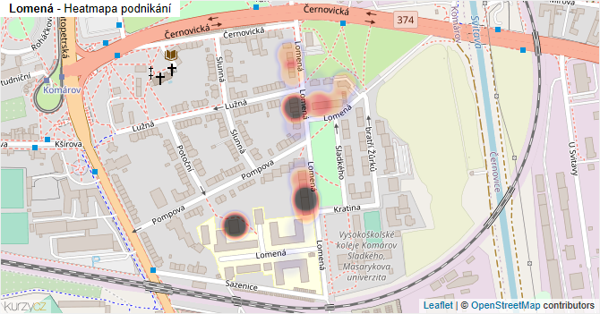 Lomená - mapa podnikání