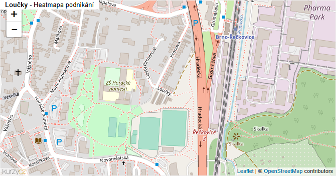 Loučky - mapa podnikání