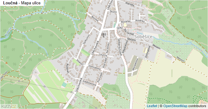 Loučná - mapa ulice