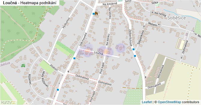 Loučná - mapa podnikání