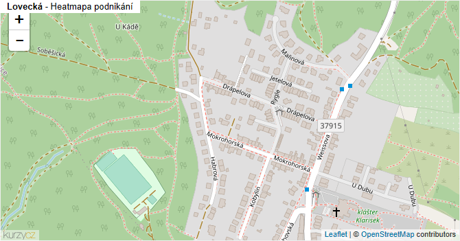 Lovecká - mapa podnikání