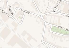 Lučiny v obci Brno - mapa ulice