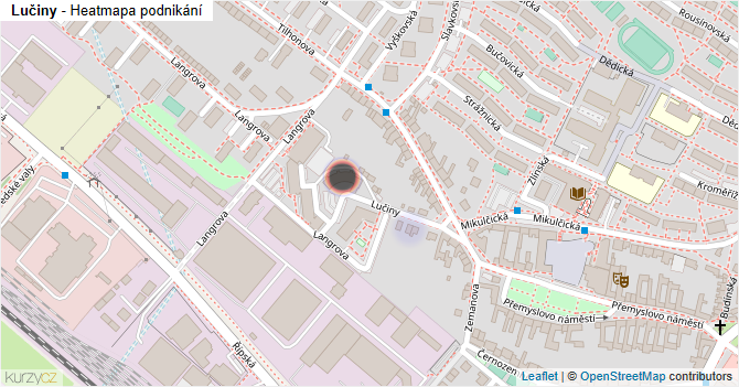 Lučiny - mapa podnikání