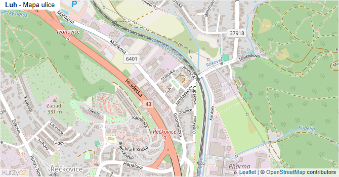 Luh - mapa ulice
