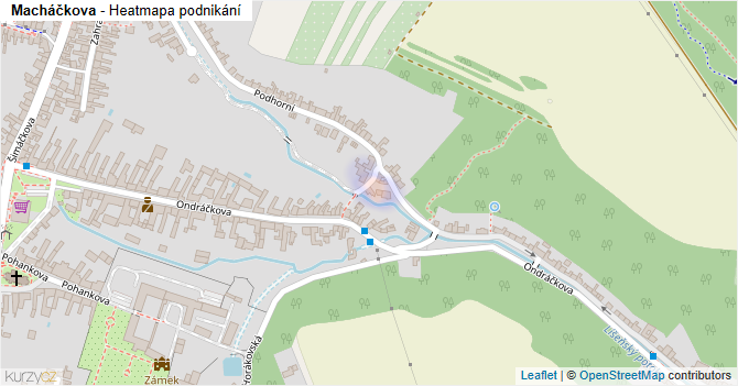 Macháčkova - mapa podnikání