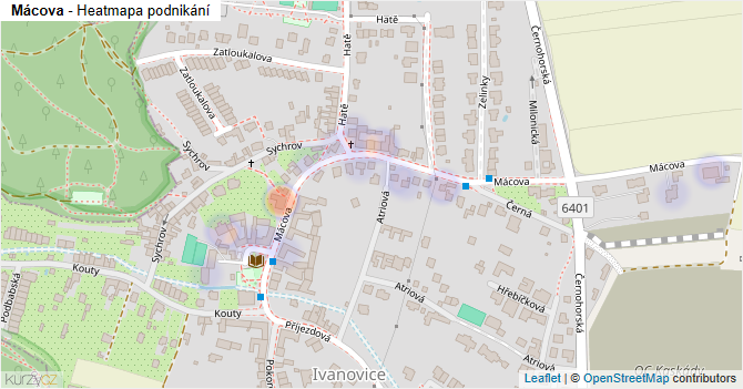 Mácova - mapa podnikání