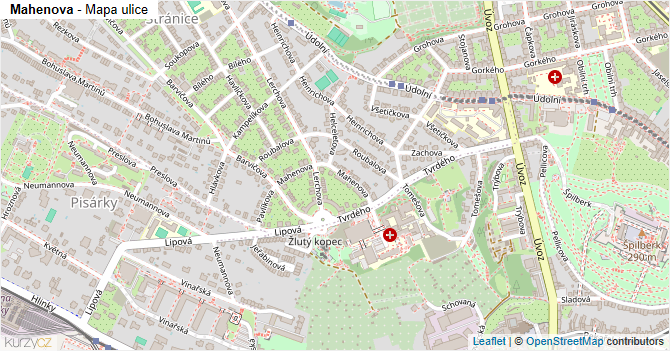 Mahenova - mapa ulice