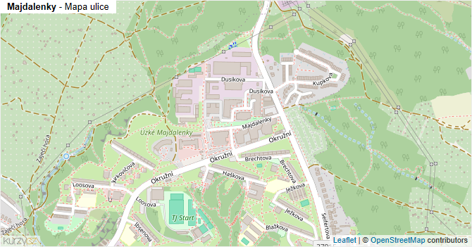 Majdalenky - mapa ulice