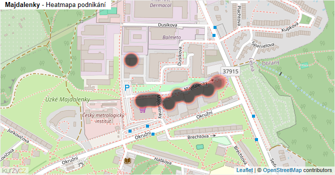 Majdalenky - mapa podnikání