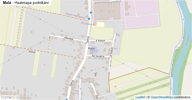 Malá - mapa podnikání