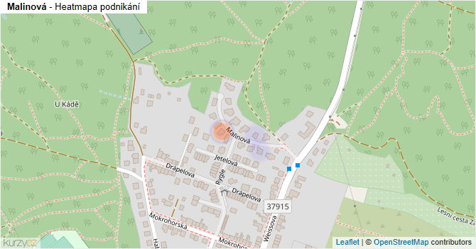 Malinová - mapa podnikání
