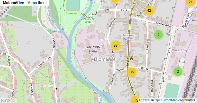 Maloměřice - mapa firem