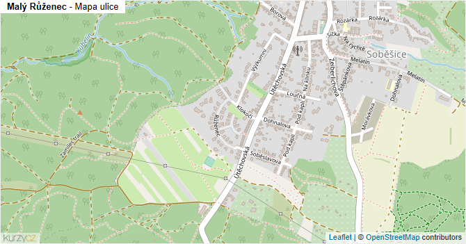 Malý Růženec - mapa ulice