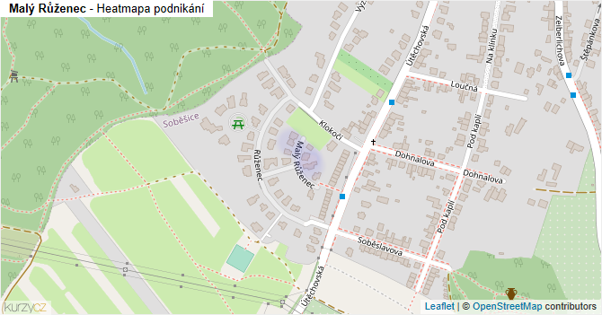 Malý Růženec - mapa podnikání