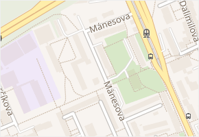 Mánesova v obci Brno - mapa ulice
