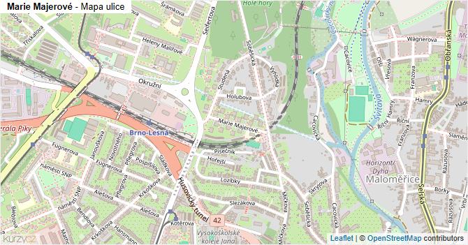 Marie Majerové - mapa ulice