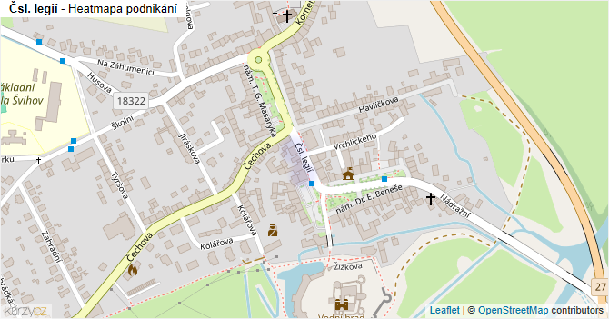 Marie Majerové - mapa podnikání