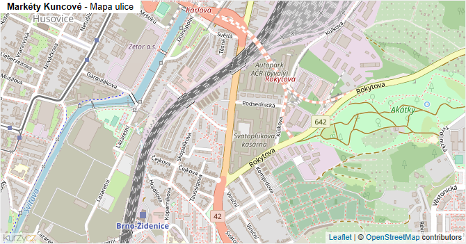 Markéty Kuncové - mapa ulice
