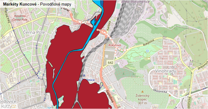 Markéty Kuncové - záplavové mapy stoleté vody