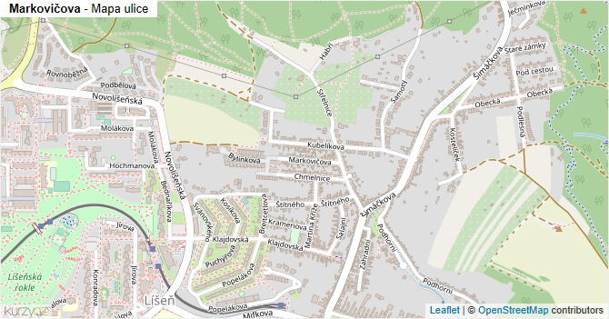 Markovičova - mapa ulice