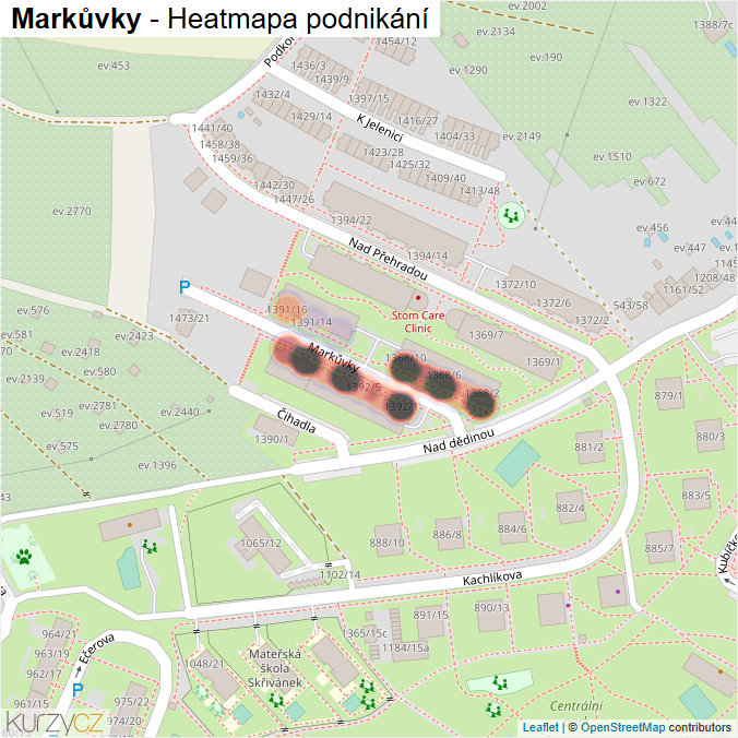 Mapa Markůvky - Firmy v ulici.