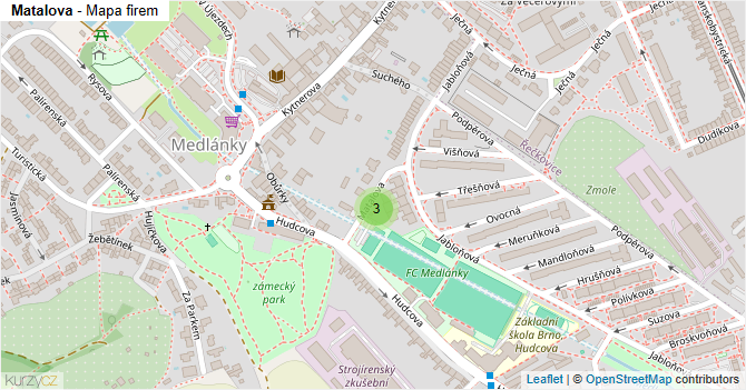 Matalova - mapa firem