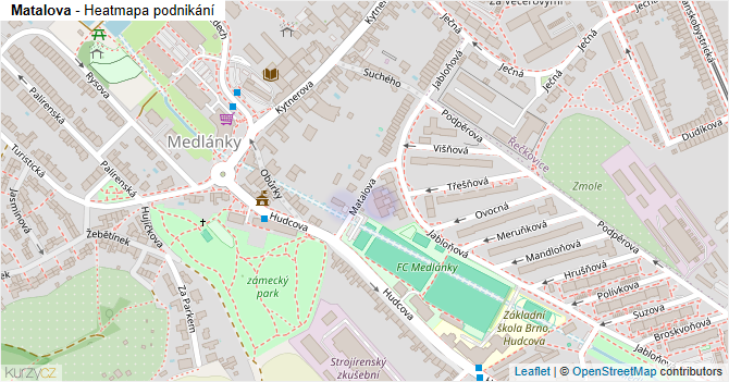 Matalova - mapa podnikání