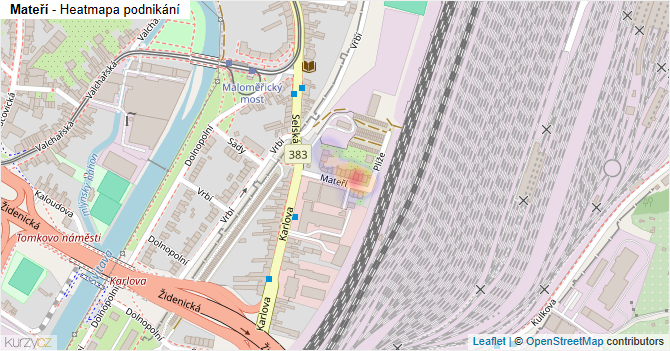 Mateří - mapa podnikání