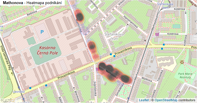 Mathonova - mapa podnikání