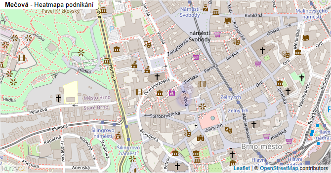 Mečová - mapa podnikání
