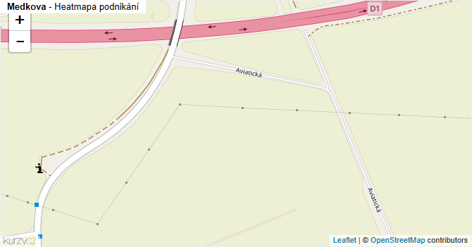 Medkova - mapa podnikání